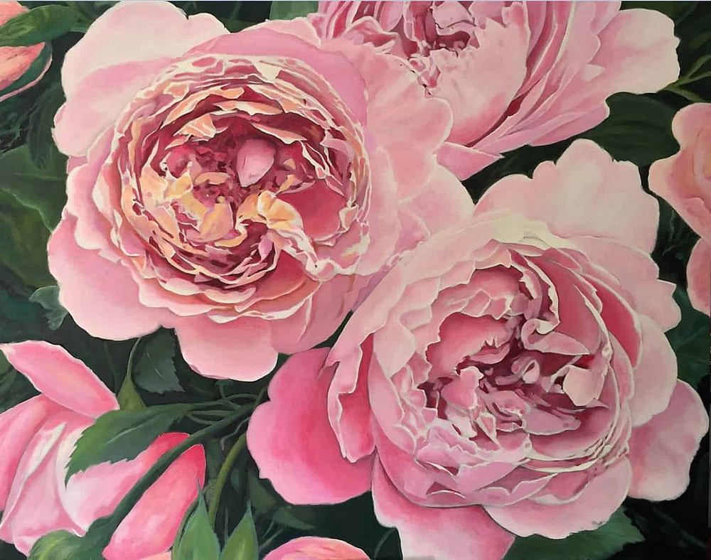David Austin Roses Flower Painting by Tracy Saywell David Austin Roses Flower Painting by Tracy Saywell
