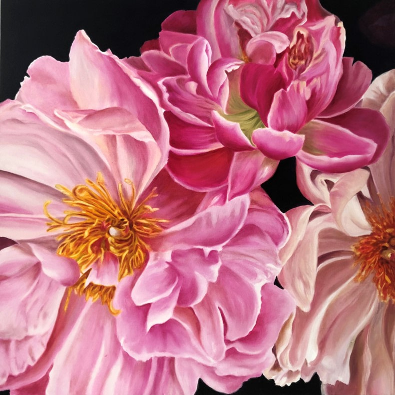 Flower Painting Dahlias by Tracy Saywell